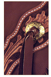 Detail of custom leather work
