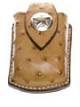 brown custom leather cell phone case