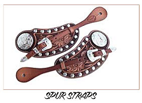 custom leather spur straps